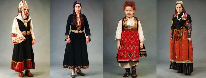 3 women and a girl in costume